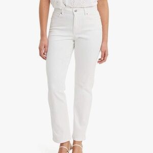 NWOT Levi's Denizen Women's Classic Modern Straight Crop Jeans in White Size 26